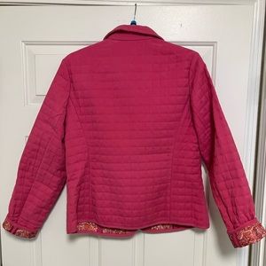Pink quilted jacket. Size 16